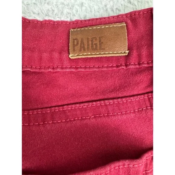 Paige Verdugo Ultra Skinny Womens 25 Red Jeans Comfort Office Cotton/Elastane - Picture 10 of 16